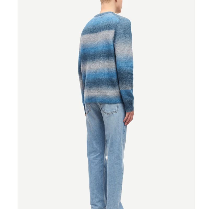Samsoe Samsoe blauw Aiden heren crewneck


