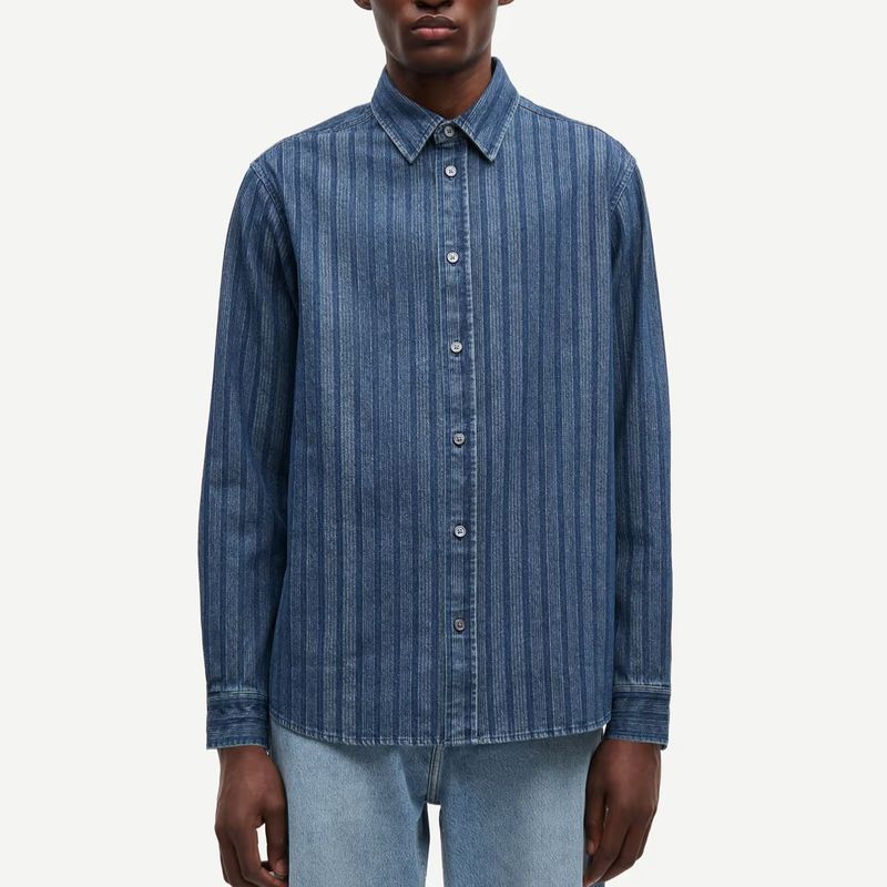 Samsoe Samsoe denim Sadamon heren shirt Samsoe Samsoe denim Sadamon heren shirt