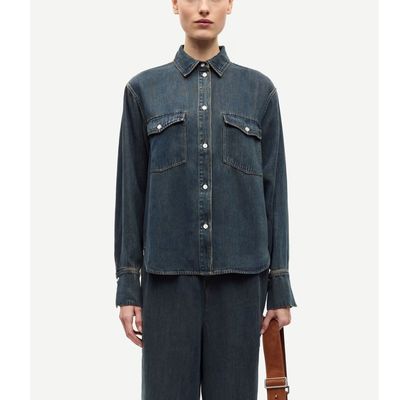 Samsoe Samsoe denim sabex dames shirt Samsoe Samsoe denim sabex dames shirt