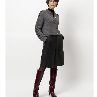 Dante 6 grijs Haby braided dames cardigan