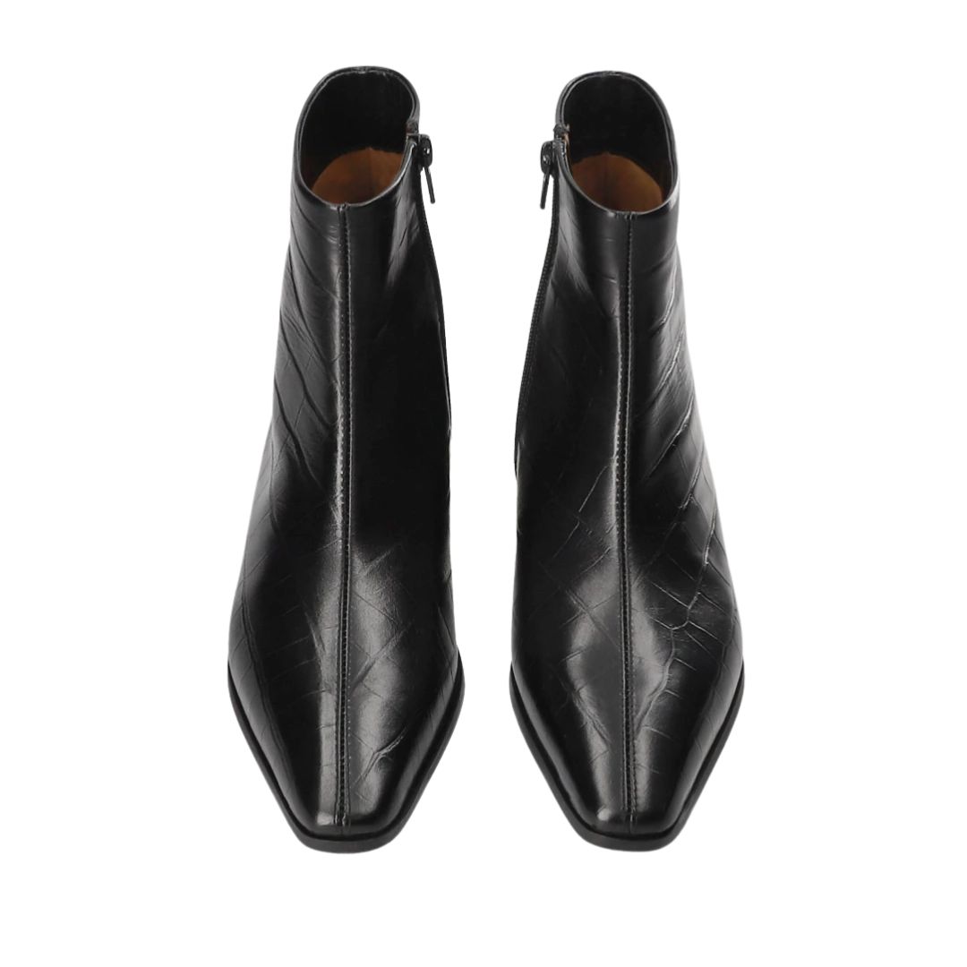 Copenhagen Studios zwart croco CPH293 dames enkellaarsje