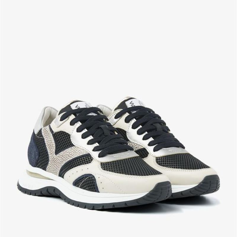 Via Vai taupe zwart Usher Elliot dames sneaker