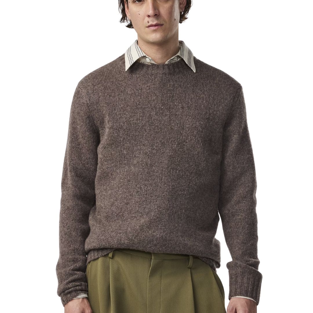 NN07 bruin Lee 6598 heren wool sweater