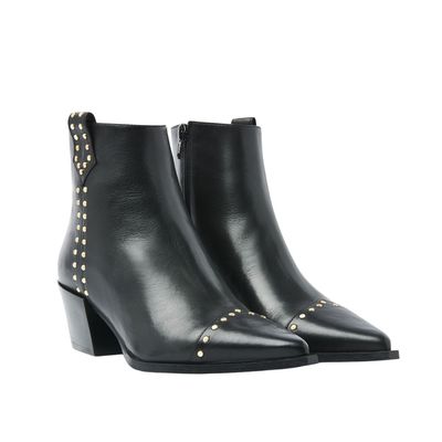 Via Vai zwart studs Kate Brandy dames enkellaarsje