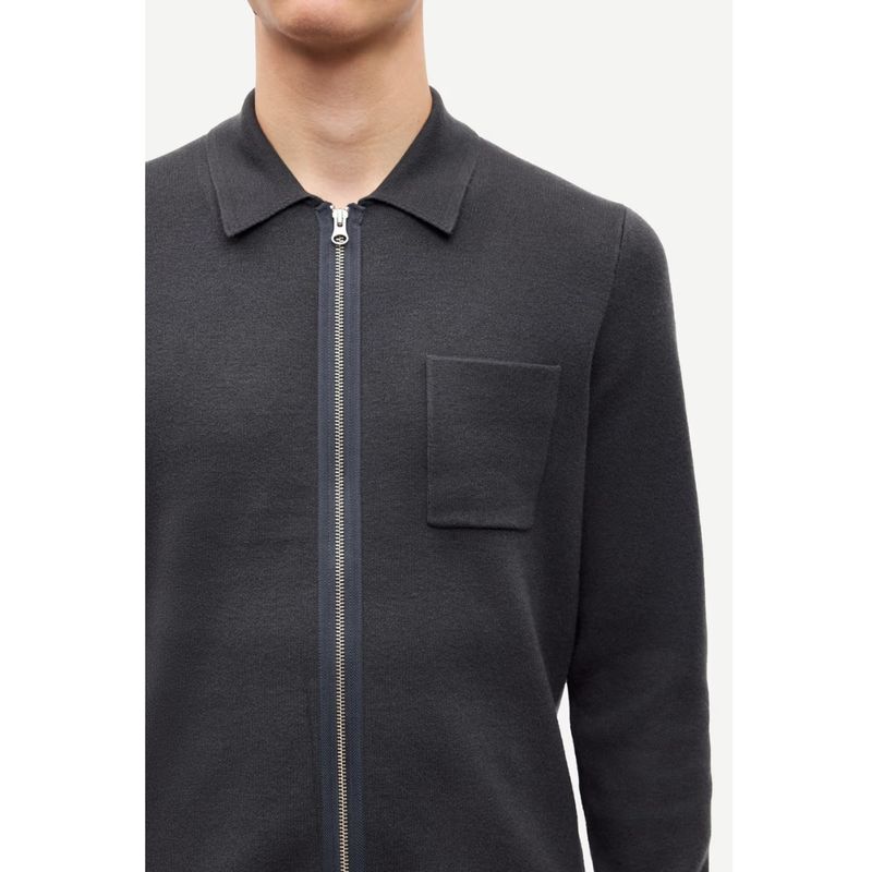 Samsoe Samsoe donkergrijs Guna heren zip 10490