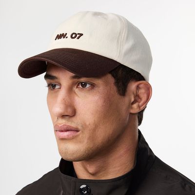 NN07 bruin beige Logo heren cap 9041