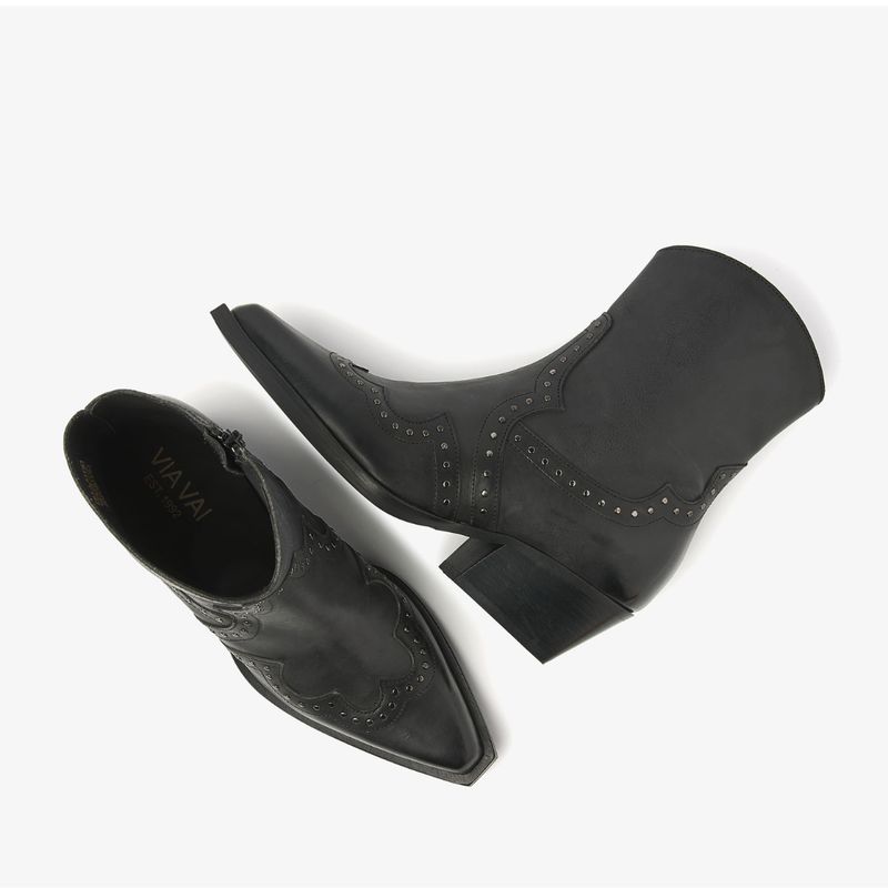 Via Vai zwart studs Do Felix dames enkellaarsje