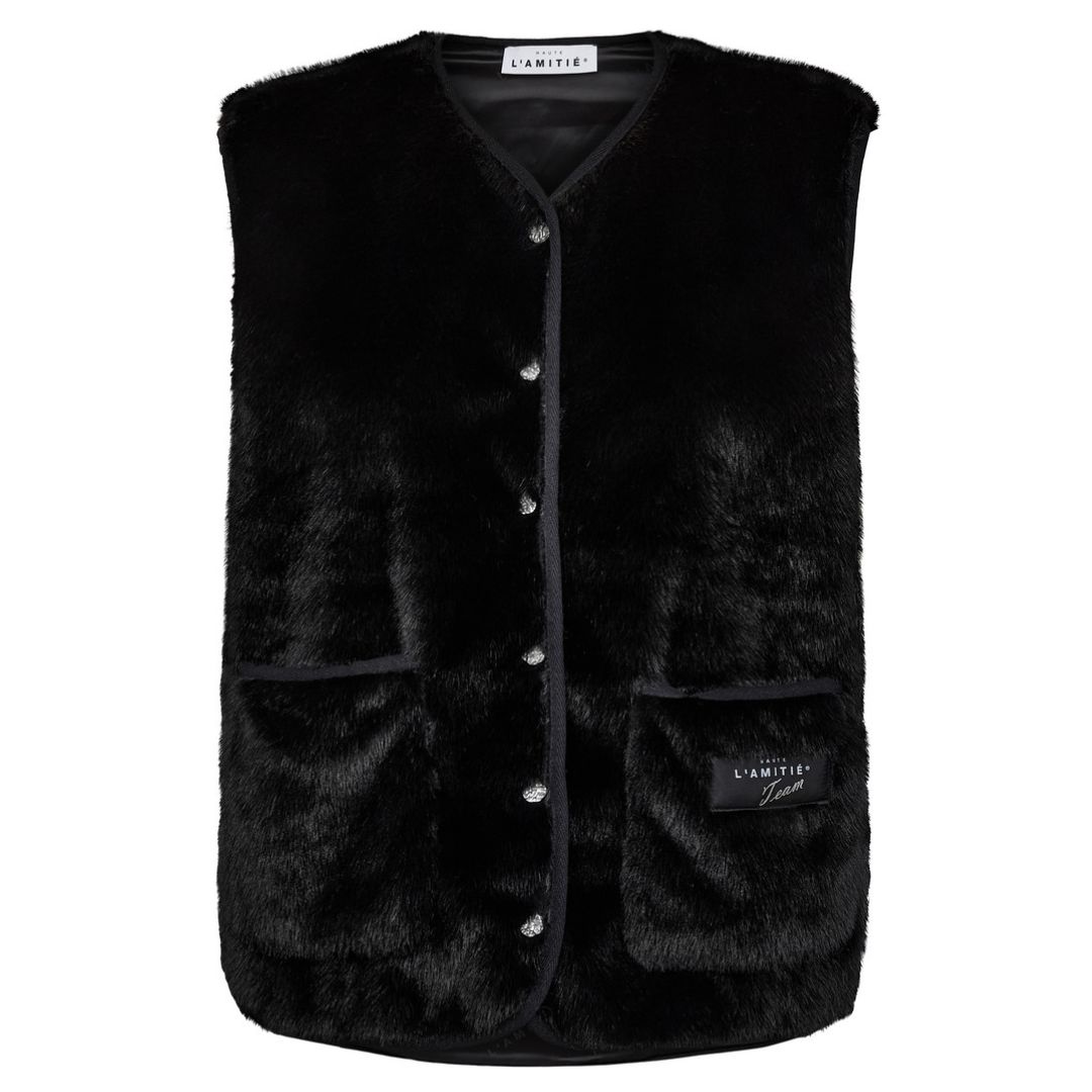 Haute L’Amitié zwart new fur dames tech vest