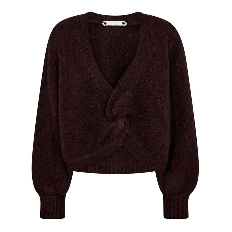 Co’Couture bordeaux CozyCC twist back dames knit