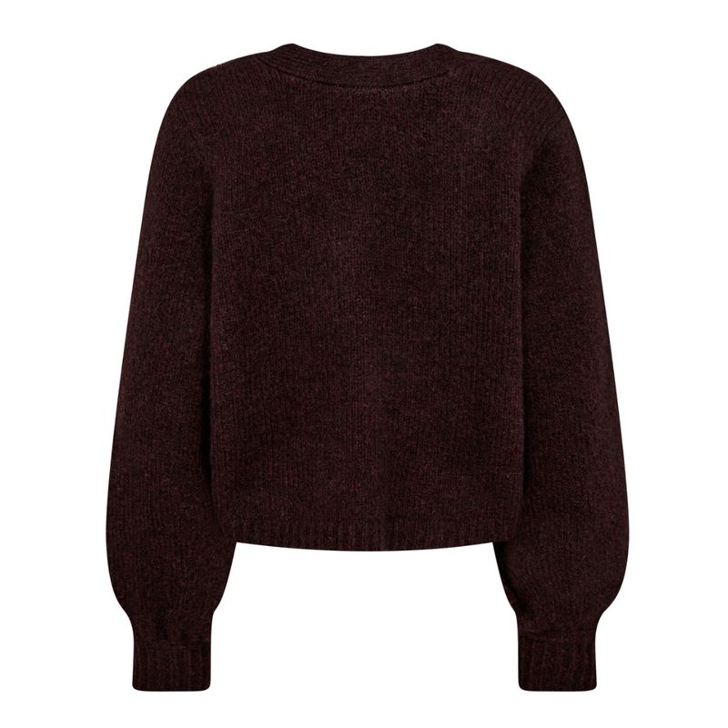 Co’Couture bordeaux CozyCC twist back dames knit