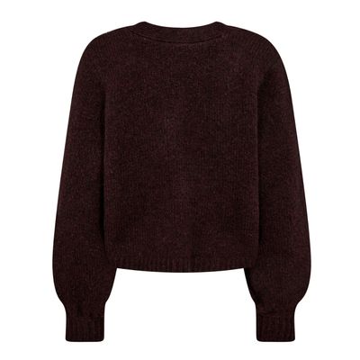 Co’Couture bordeaux CozyCC twist back dames knit