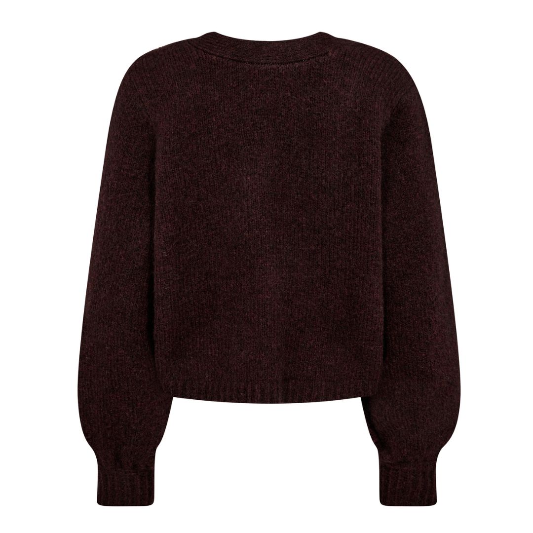 Co’Couture bordeaux CozyCC twist back dames knit Co’Couture bordeaux CozyCC twist back dames knit
