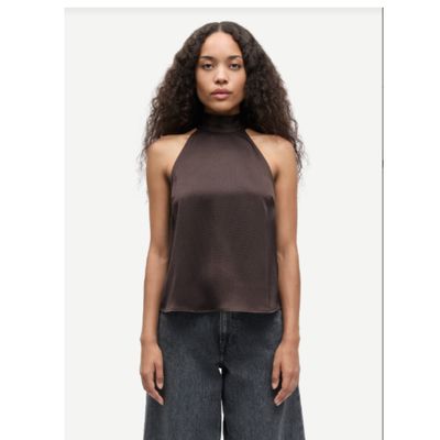 Samsoe Samsoe black coffee Sarheos dames top 12959