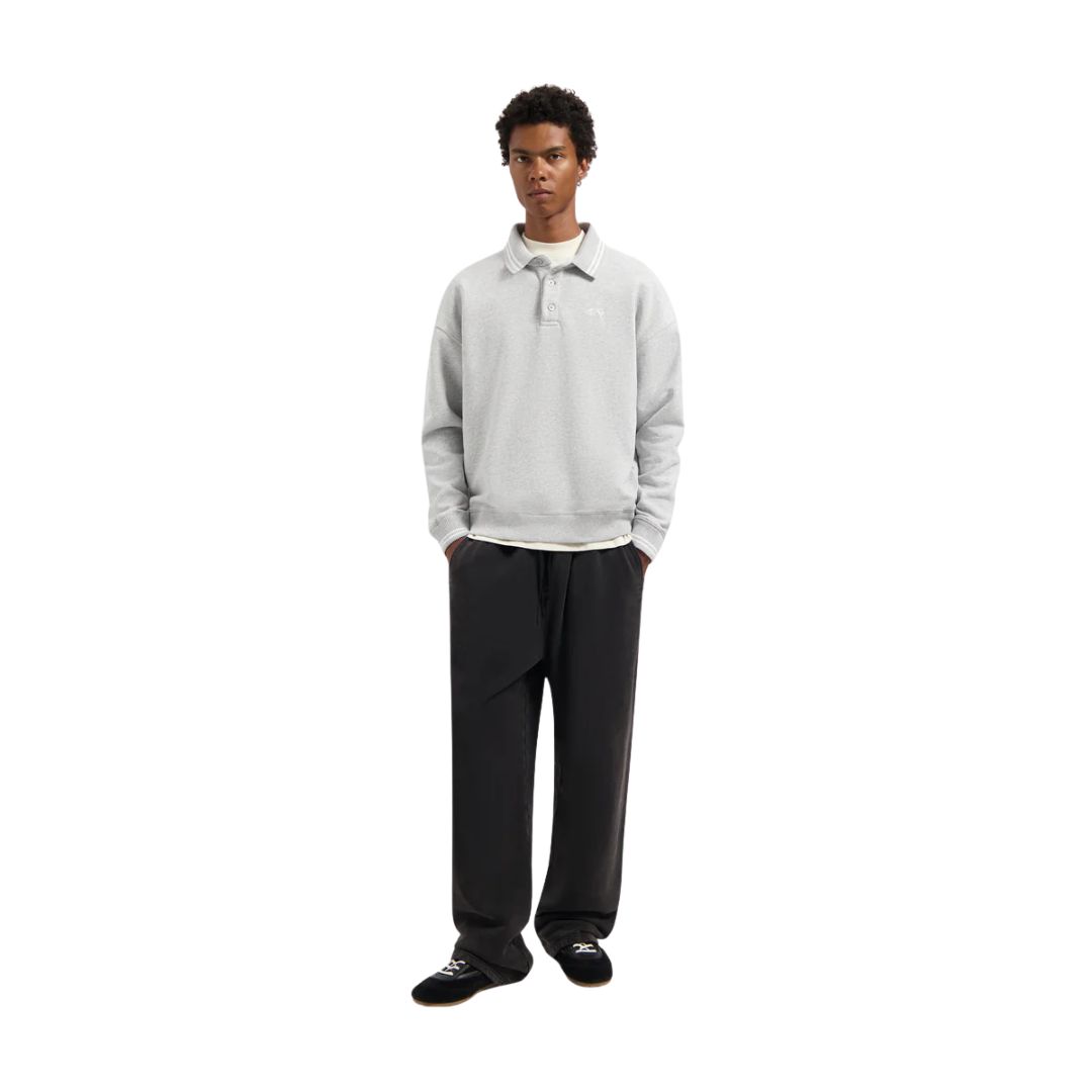 Olaf Heather Grey Tipping Detail Oversized heren Polo