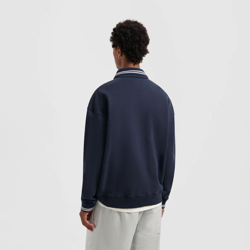 Olaf navy Tipping Detail Oversized heren Polo