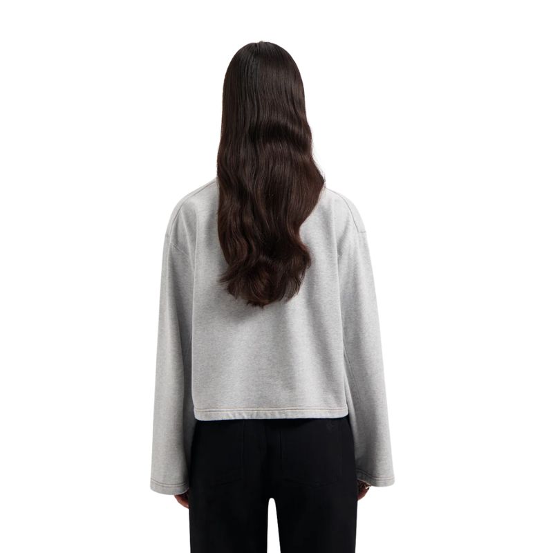 Olaf Heather Grey Contrast Retro Logo dames Crewneck