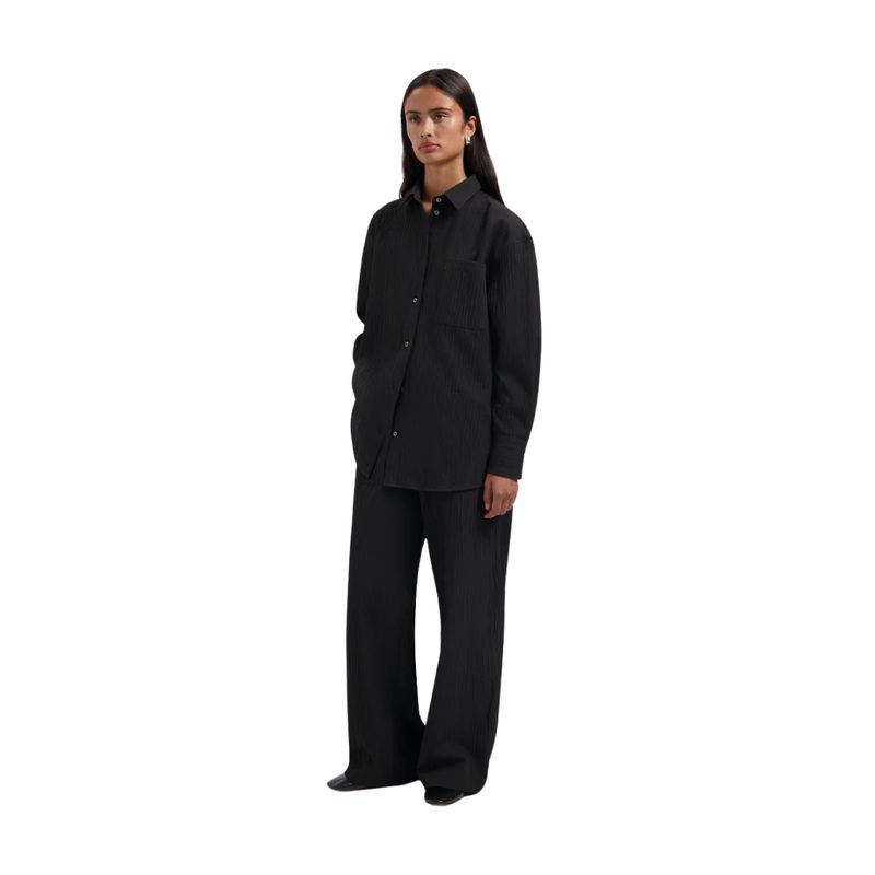 Olaf black Textured Drapey dames Pant