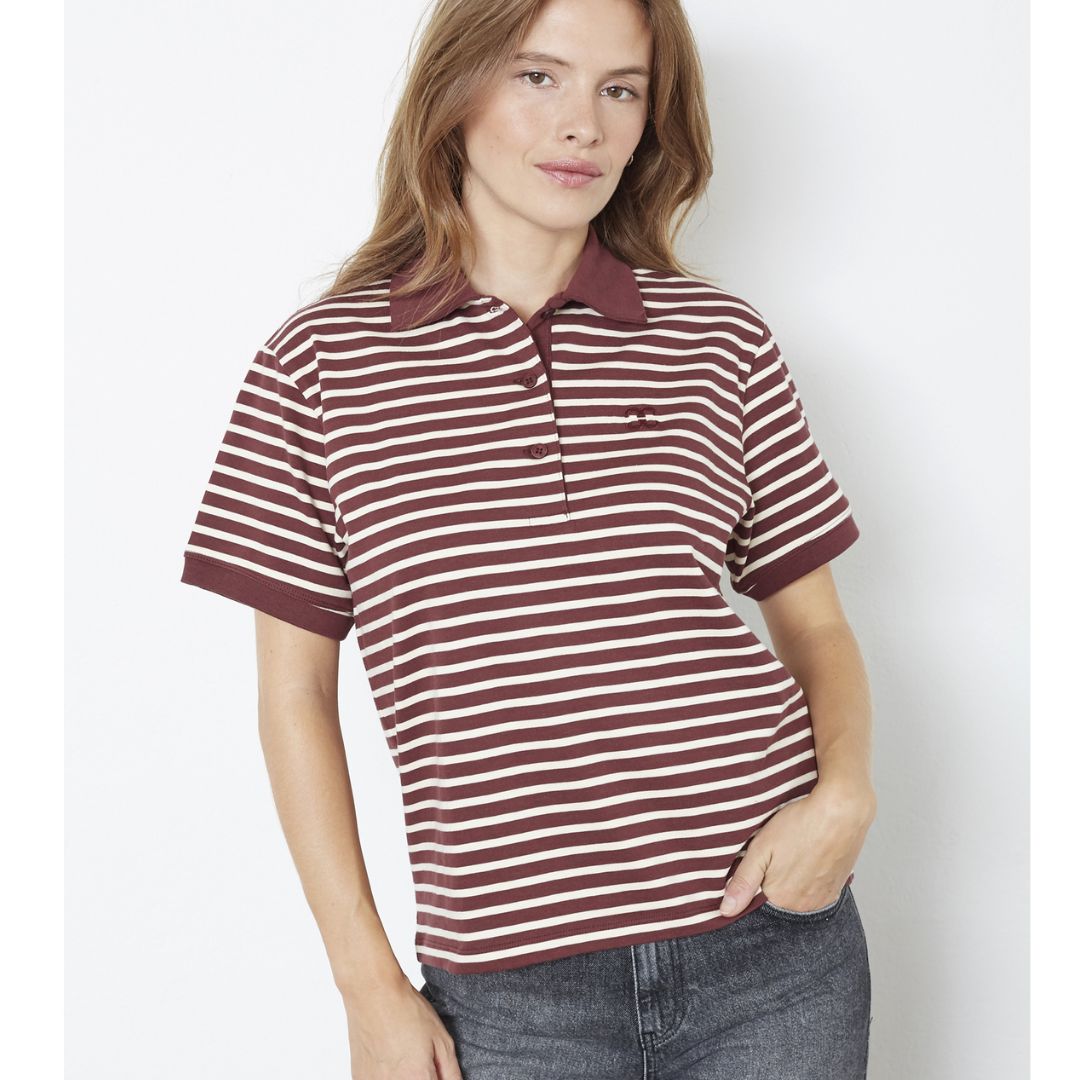 Co'Couture Bordeaux HayesCC Polo SS dames Tee Co'Couture Bordeaux HayesCC Polo SS dames Tee
