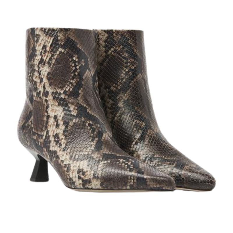 Via Vai donkerbuin Python Suzy Franky dames enkellaarsje