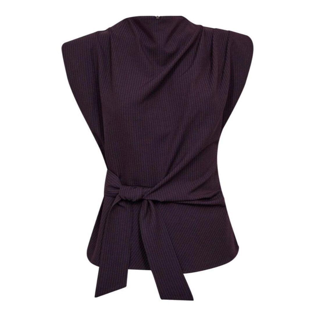 Co'Couture Plum NolanCC Pleat dames Top