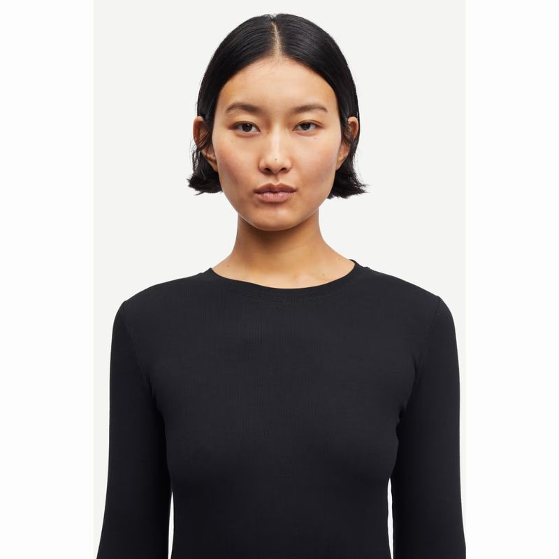 Samsoe Samsoe black Alexa dames longsleeve 7542