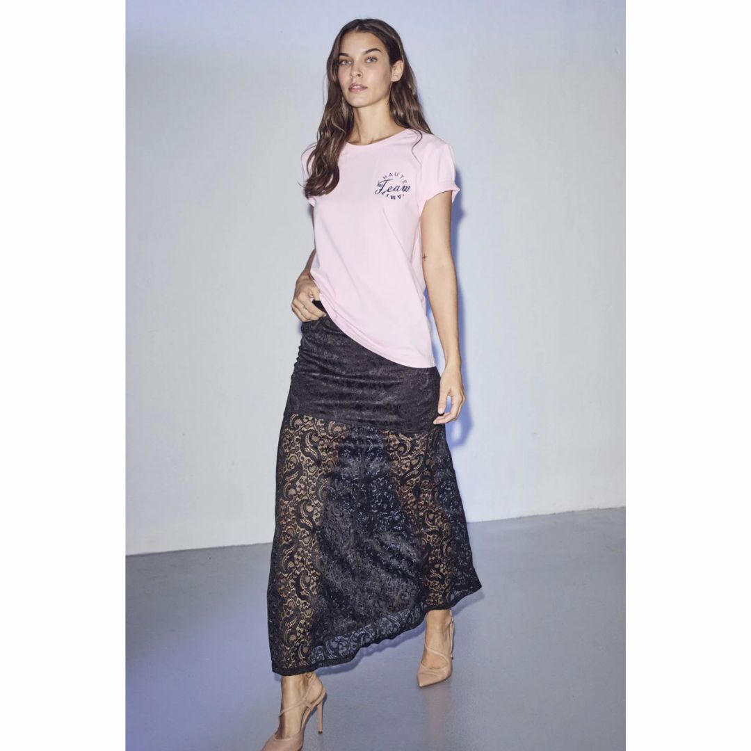 Haute L'Amitié Black Summer Lace Skirt