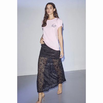 Haute L'Amitié Black Summer Lace Skirt