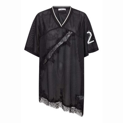 Haute L’Amitié Black Drift Asym Lace Tee