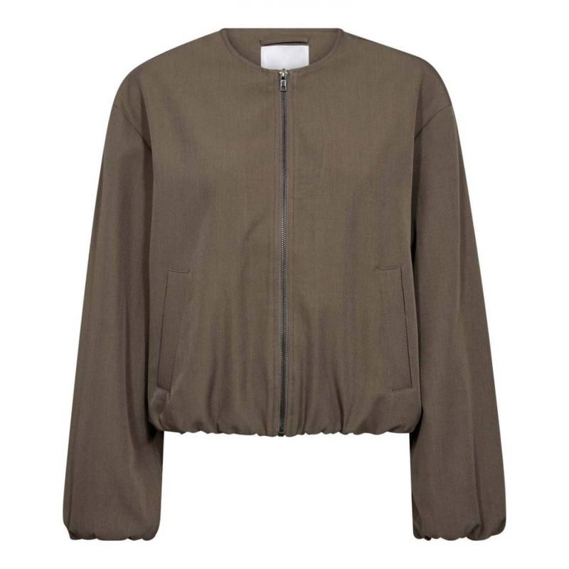 Co'Couture Walnut LunaCC Balloon Zip Jacket