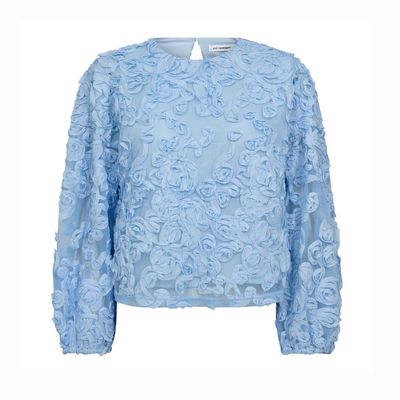 Co'Couture Pale Blue TessyCC Flower Blouse