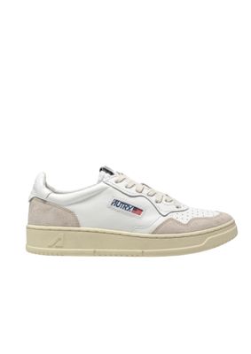 Autry White leather Beige Suede Medalist Low