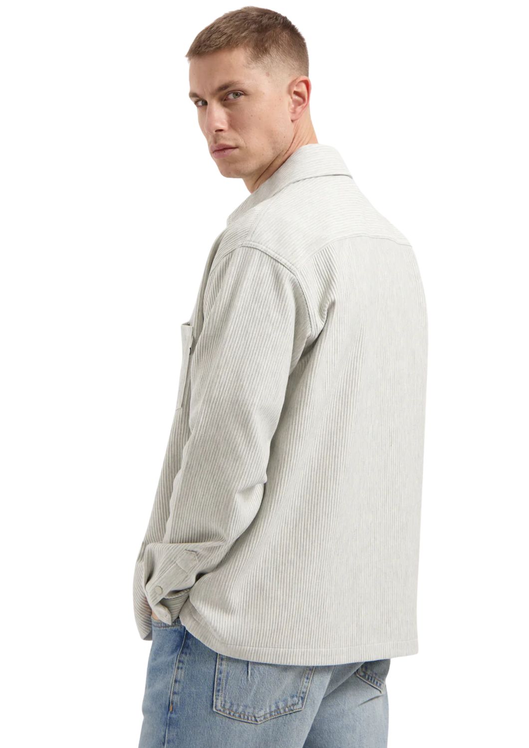 Law of the Sea Grey Melange Drip Structured Jersey Shirt