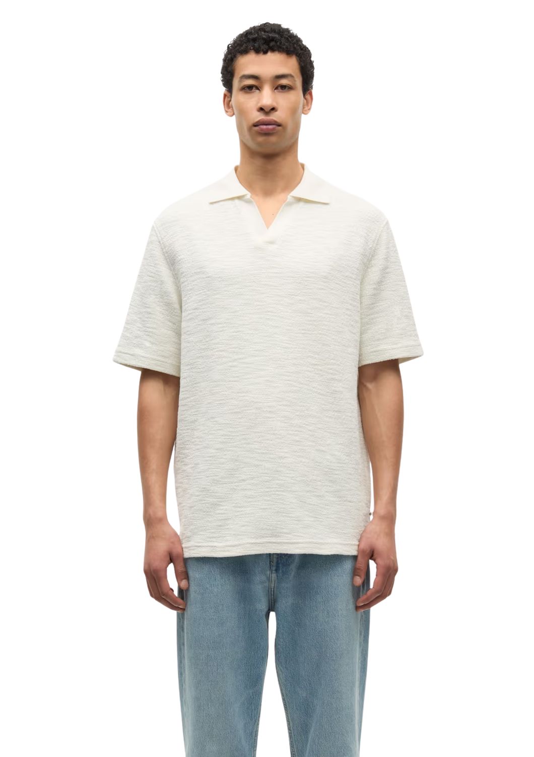 Samsoe Samsoe Clear Cream Samac v-neck polo 15974