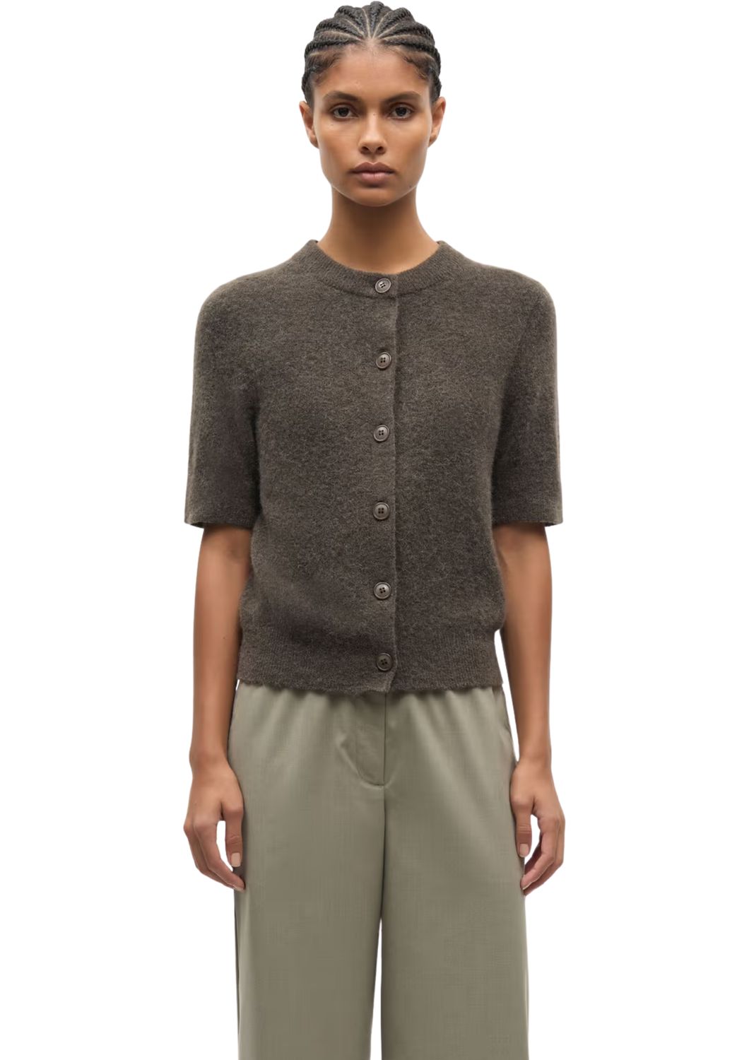 Samsoe Samsoe Major Brown Sanoura ss cardigan 15556