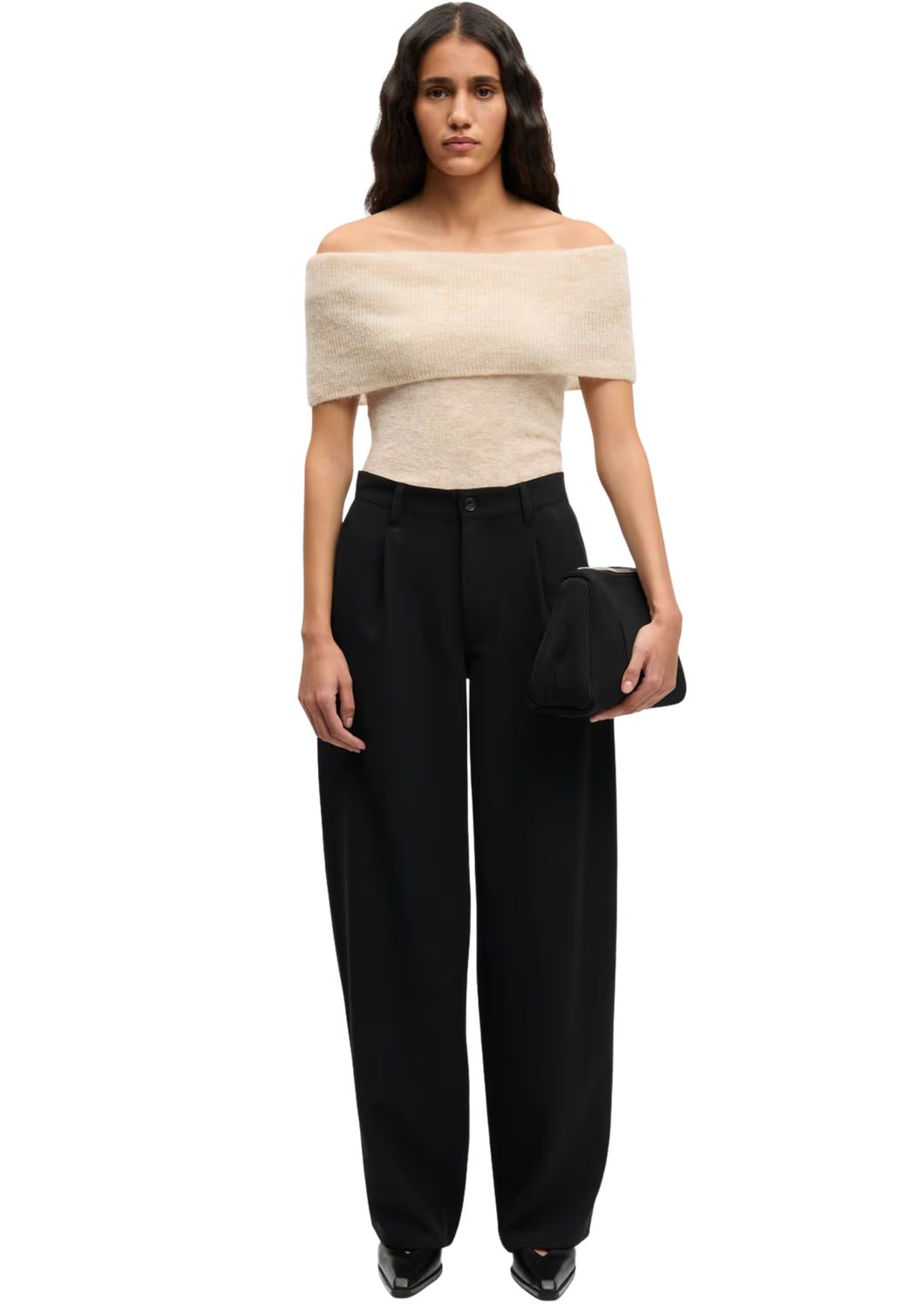 Samsoe Samsoe Black Saharper pleat trousers 15790