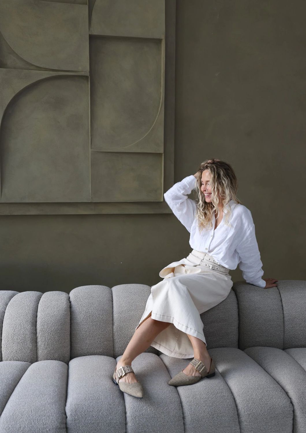 Babouche Binny ballerina Taupe/Kum