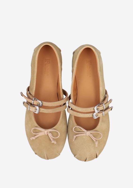 Posa Vita Ballerina Double strap Camel