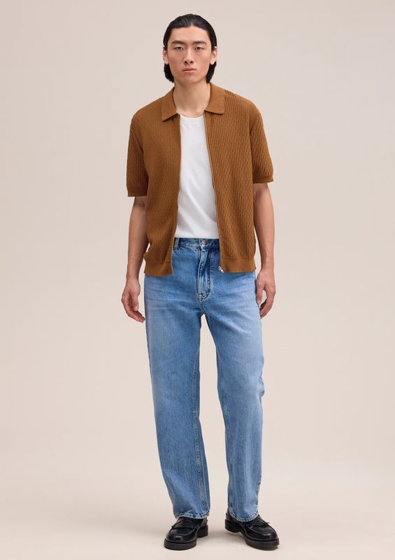 NN07 Gustav Full Zip Cardigan Cinnamon