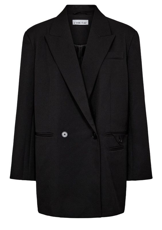Haute L’Amitié Premiere Oversize Triangle Blazer Black