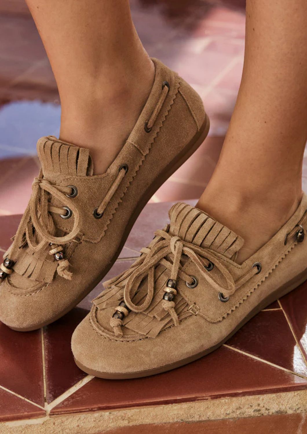 Via Vai Beige June Loua dames Moccasin Via Vai Beige June Loua dames Moccasin