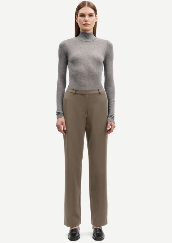 Samsoe Samsoe Sahoys straight wb trousers 7331 Major Brown