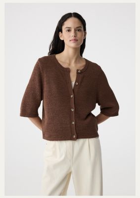 Knit-ted Ally Cardigan Mid Brown
