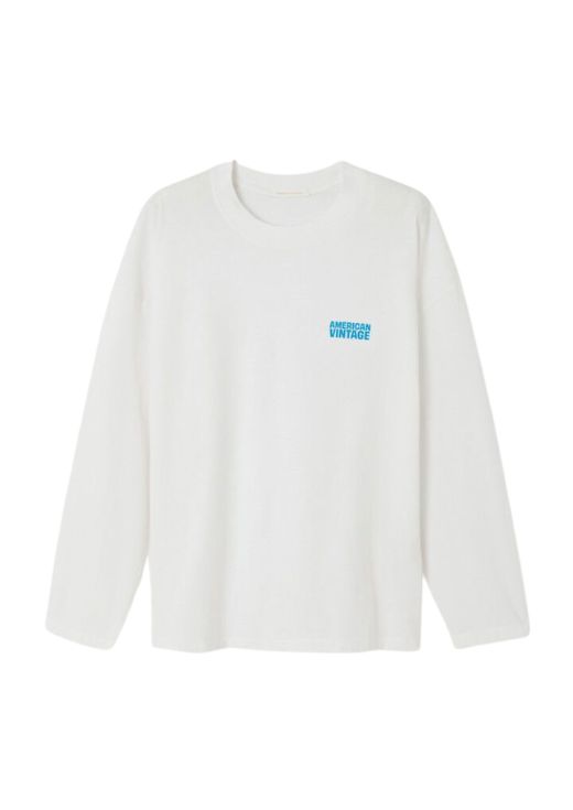 American Vintage dames longsleeve Gixy Wit, Maat: XS/S