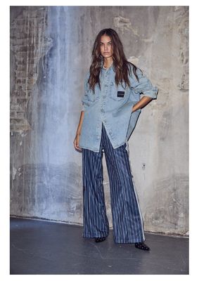 Haute L’Amitié Miley Denim Shirt Bleached Denim