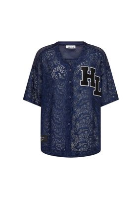 Haute L’Amitié Court Lace Tee Navy
