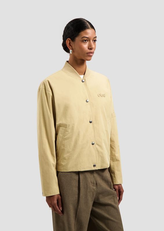 OLAF Retro Logo Bomber Jacket Cement