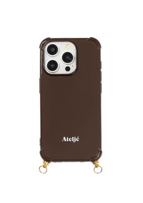 Ateljé Dark brown recycled iPhone case no cord