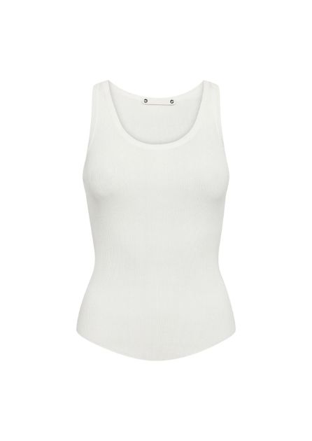 Co’Couture ClaireCC Rib Tank Top Off white