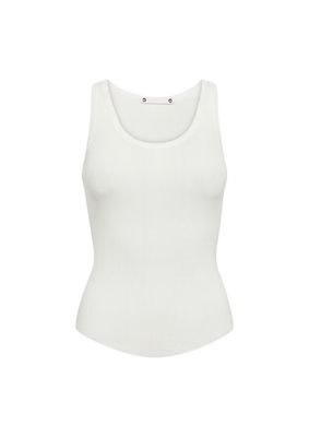 Co’Couture ClaireCC Rib Tank Top Off white
