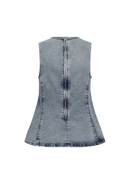 Co’Couture PancyCC Denim Top Fade Denim